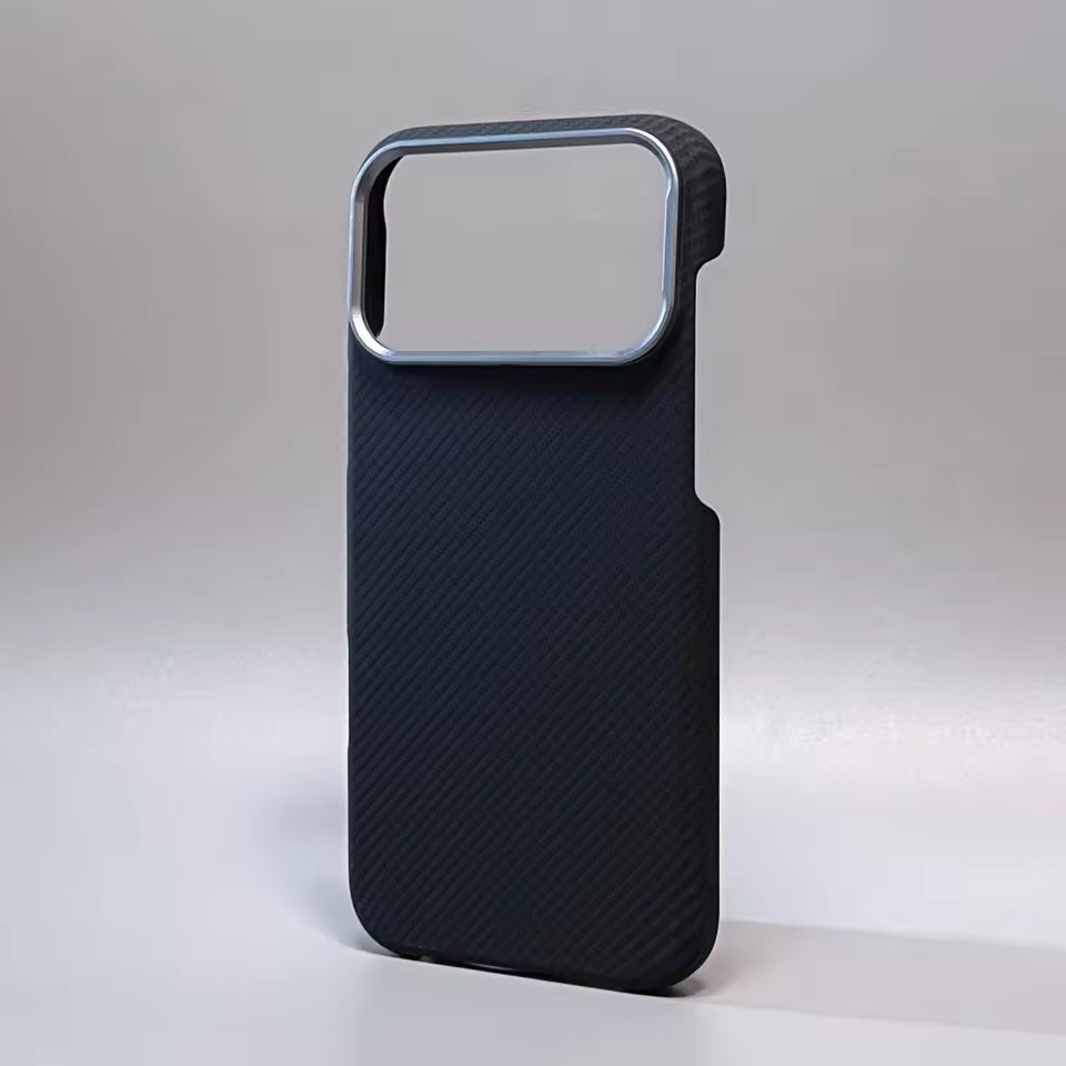 Luxury Kevlar Carbon Case – iPhone 17 Pro Max | Metal Lens, Shockproof