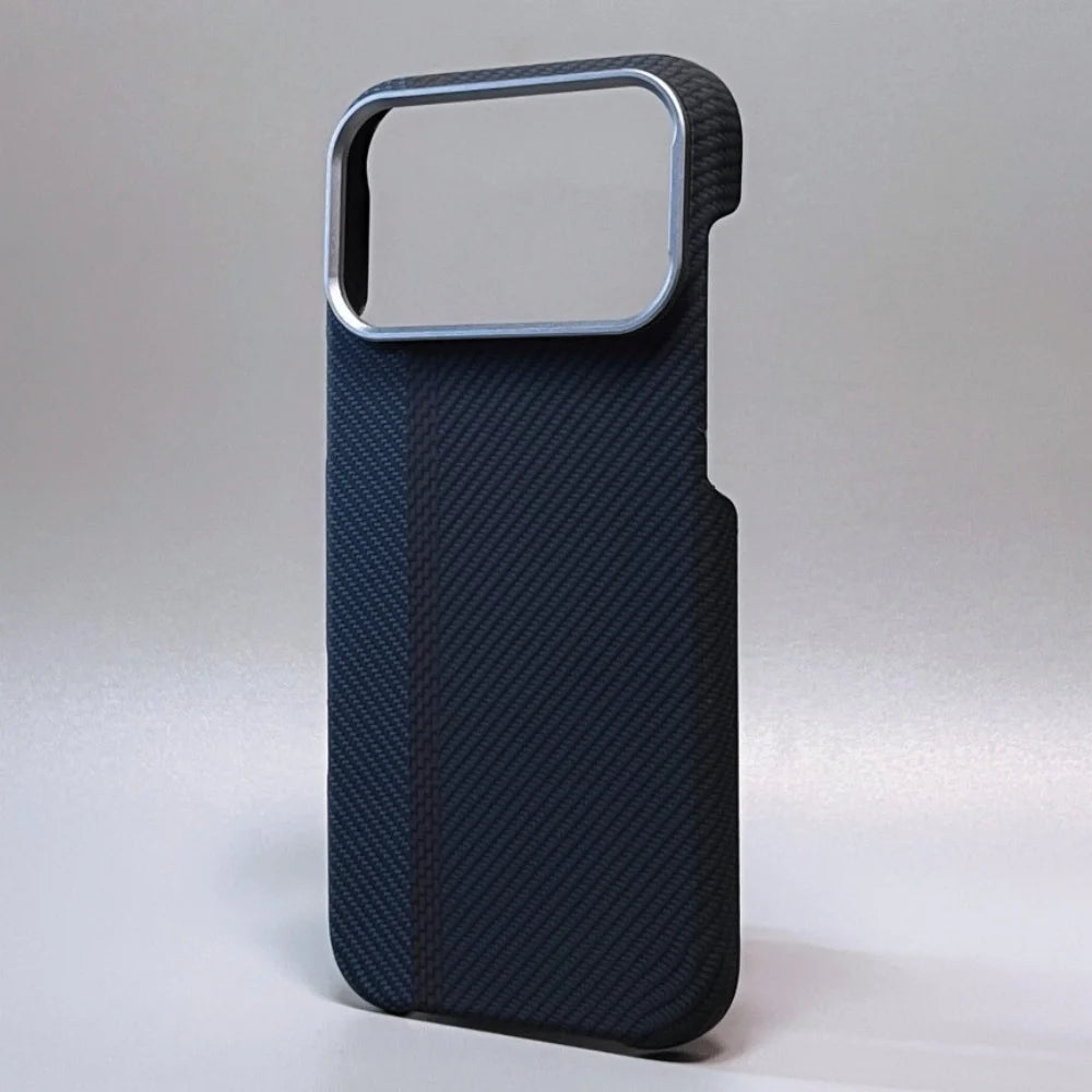 Luxury Kevlar Carbon Case – iPhone 17 Pro Max | Metal Lens, Shockproof