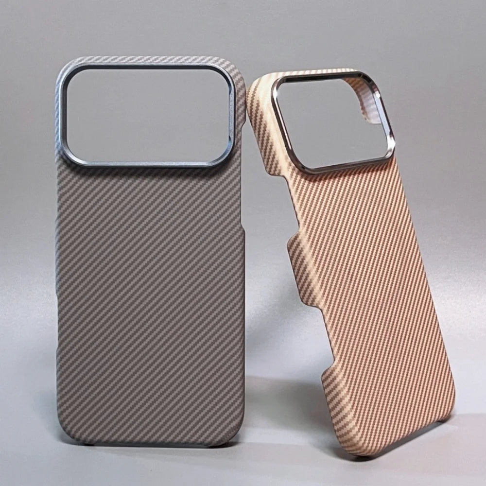 Luxury Kevlar Carbon Case – iPhone 17 Pro Max | Metal Lens, Shockproof