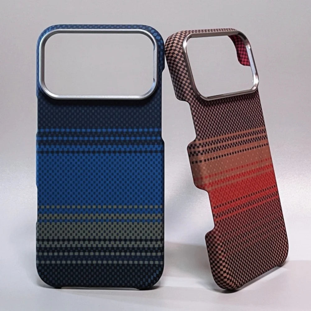 Luxury Kevlar Carbon Case – iPhone 17 Pro Max | Metal Lens, Shockproof