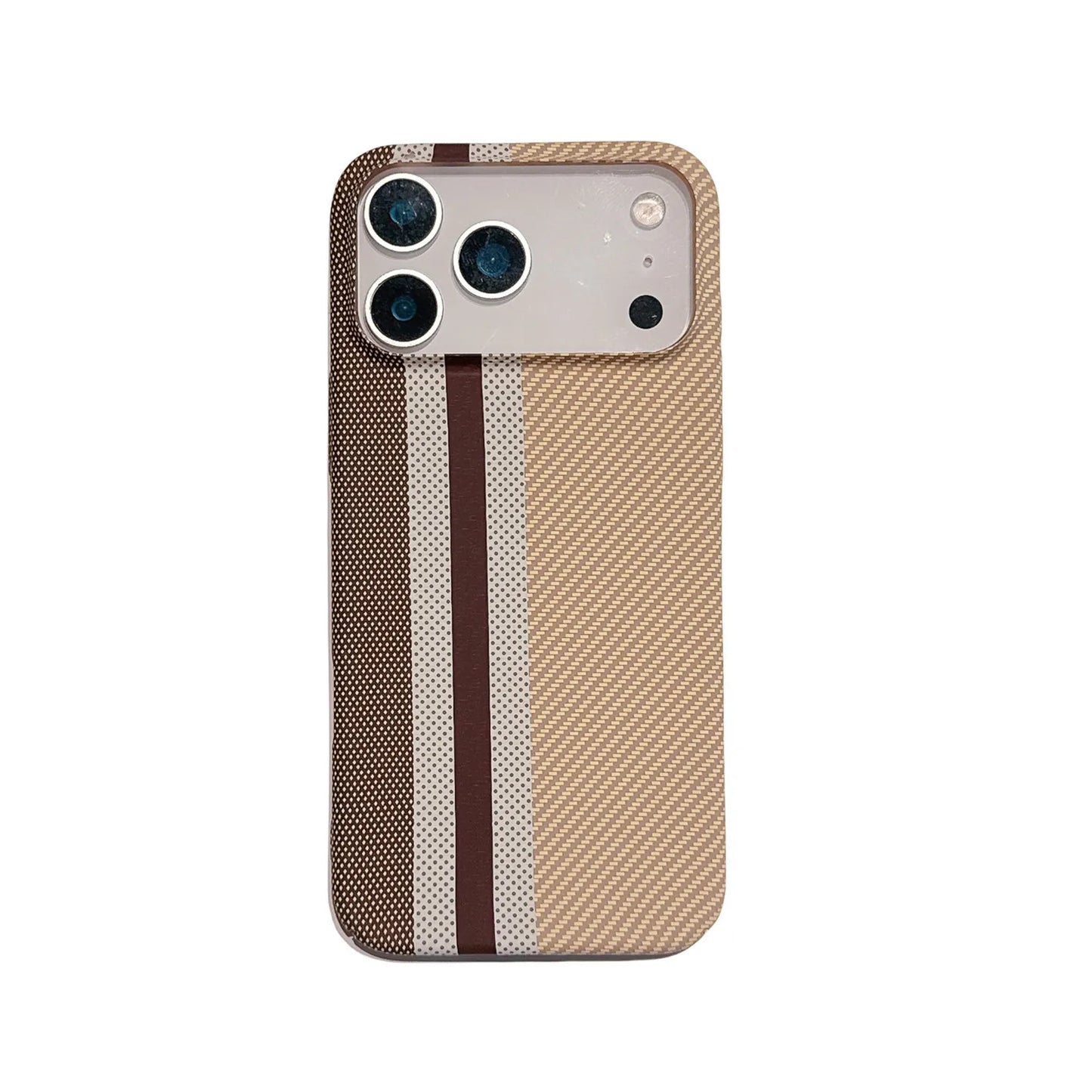 Carbon Fiber Stripe Texture Hard PC case for iPhone 17 Air 16 15 14 Plus Shockproof Back Cover