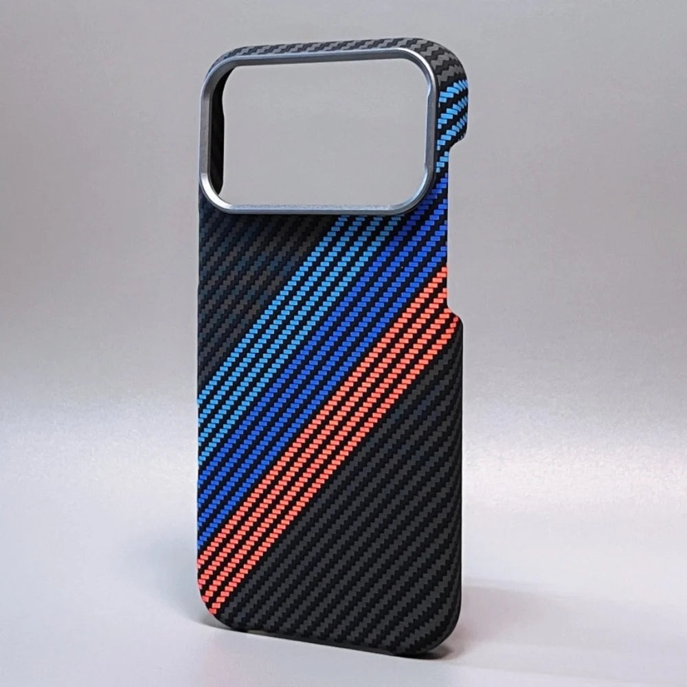 Luxury Kevlar Carbon Case – iPhone 17 Pro Max | Metal Lens, Shockproof